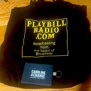 Broadway lot:playbill bag, Caroline or change coin case & surprise playbills!